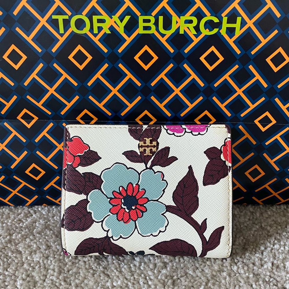 Tory Burch Emerson Printed Mini Wallet Floral